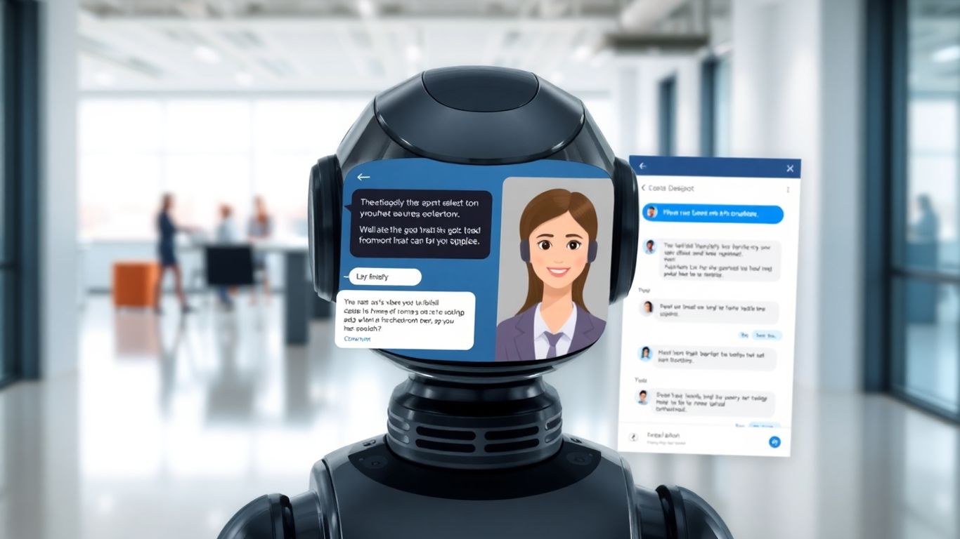 LiveAgent AI Chatbot interface with friendly avatar.