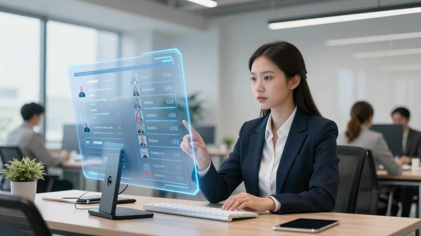 Real estate agent using AI CRM software