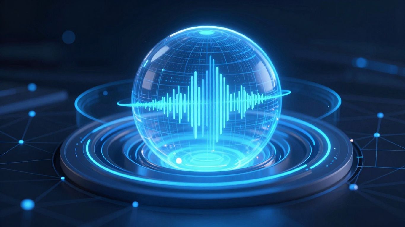 AI voice agent interface with soundwaves