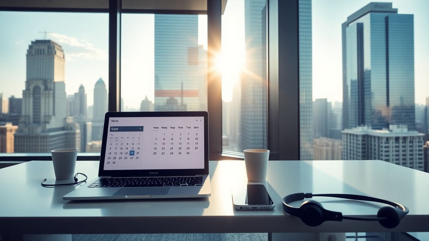 Virtual receptionist workspace with scheduling tools in New York
