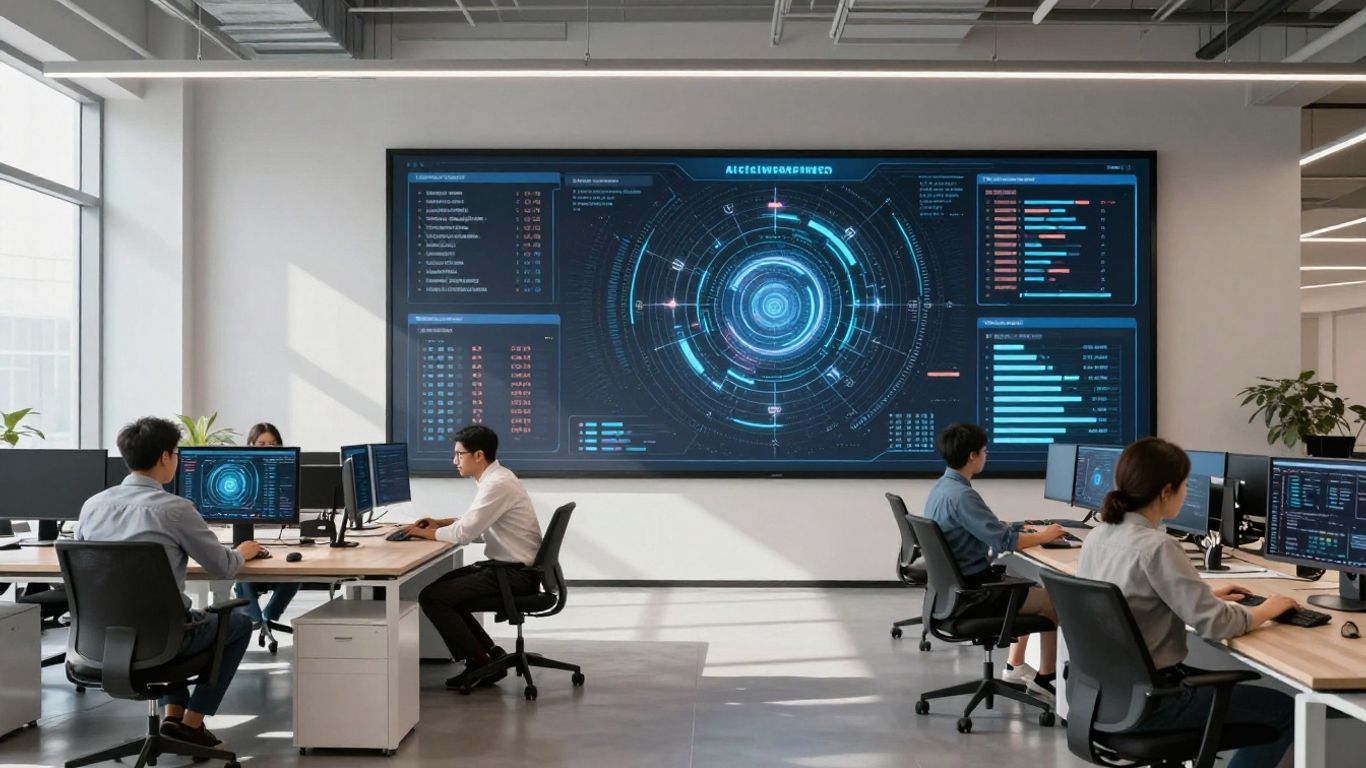Cherre office with digital displays