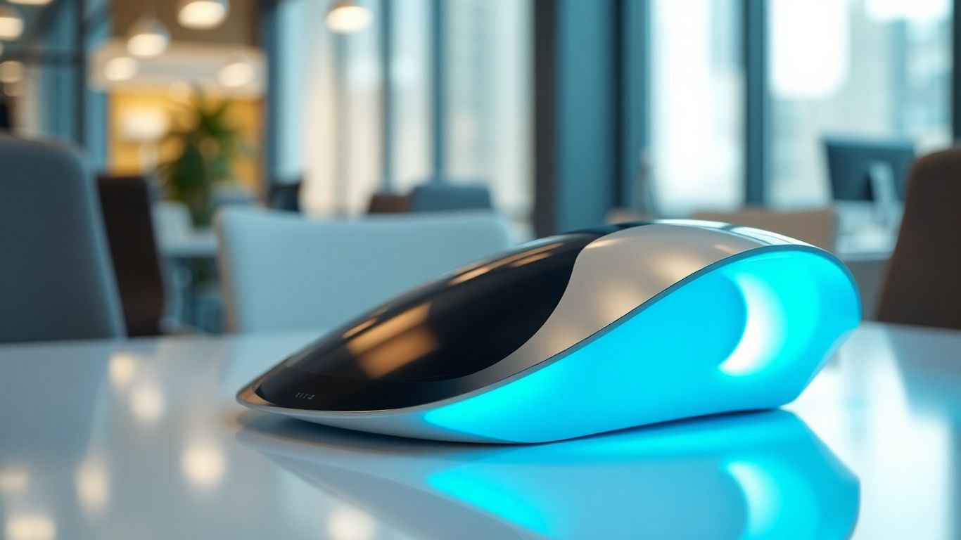 AI voicemail receptionist device in an office