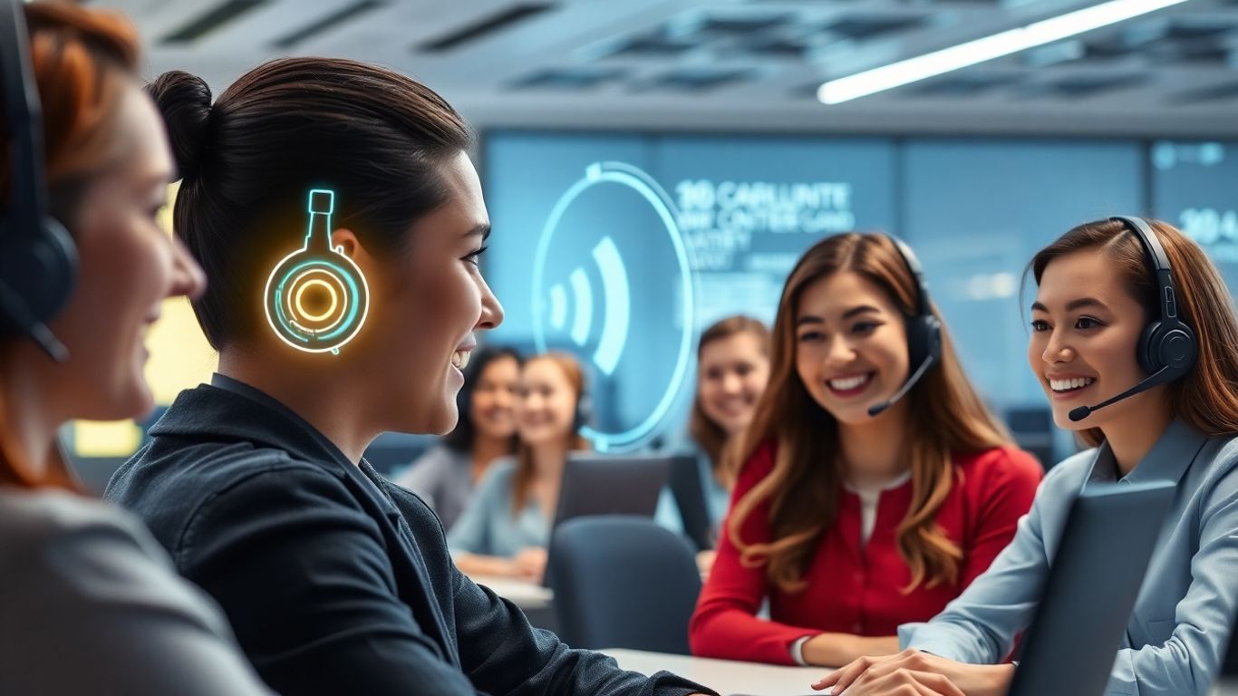 AI voicebot assisting human call center agents.