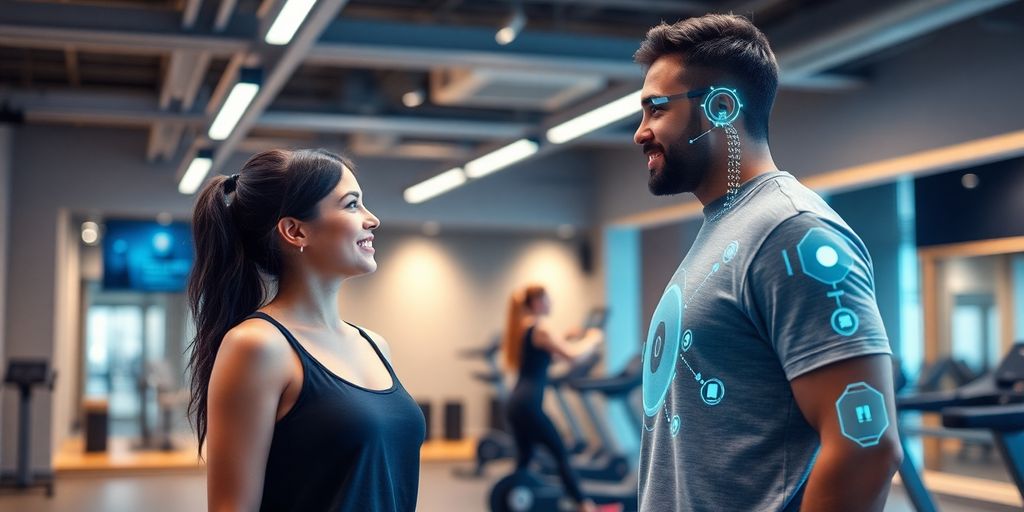 Fitness studio owner using AI virtual receptionist.