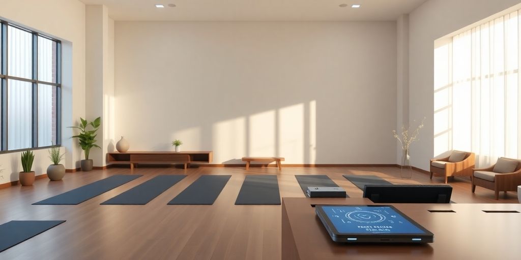 Yoga studio with AI receptionist.