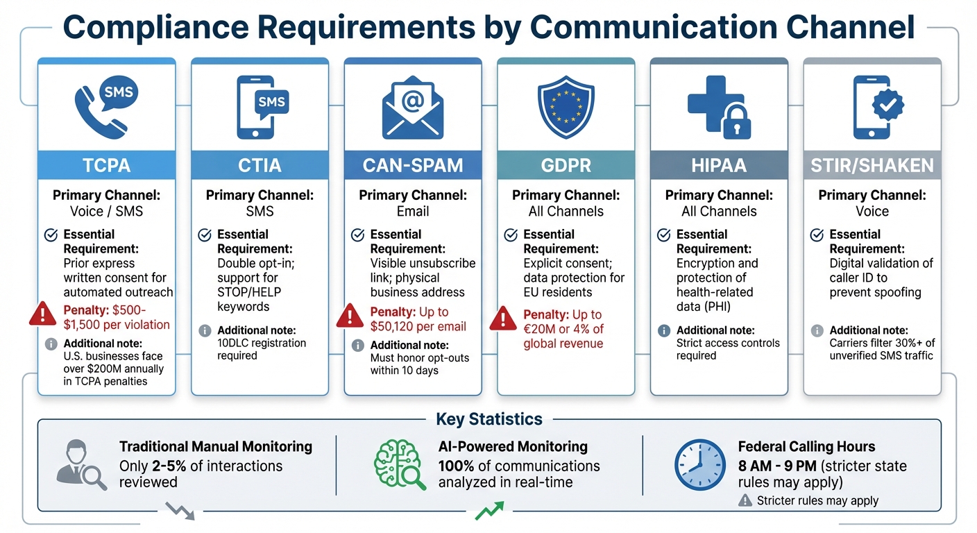 Multi-Channel Compliance Requirements by Communication Channel