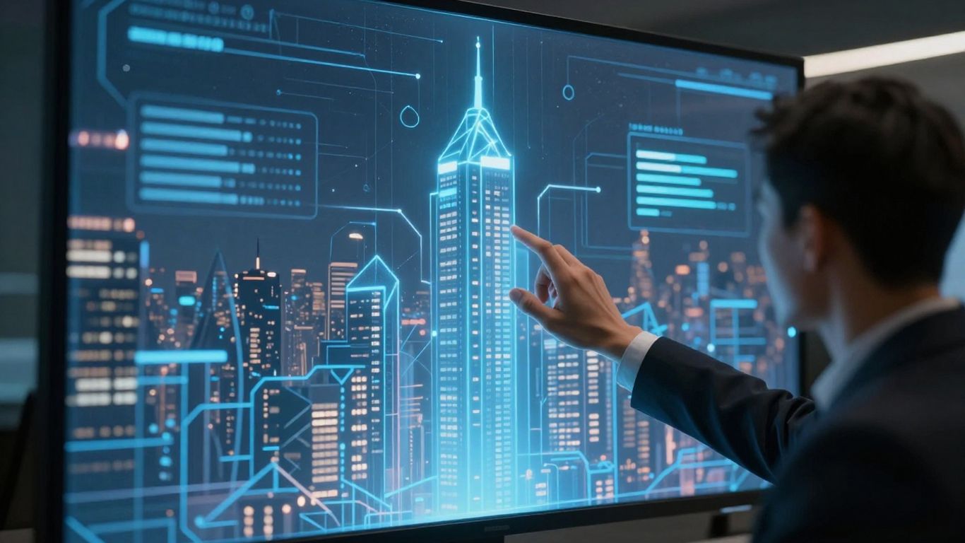 AI assistant analyzing real estate data visually.