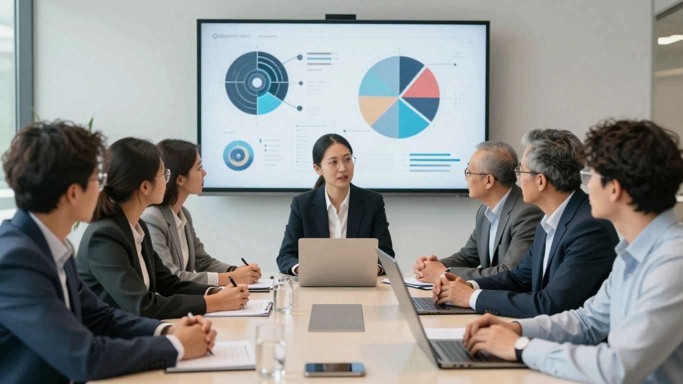 People discussing real estate decisions with AI assistance.