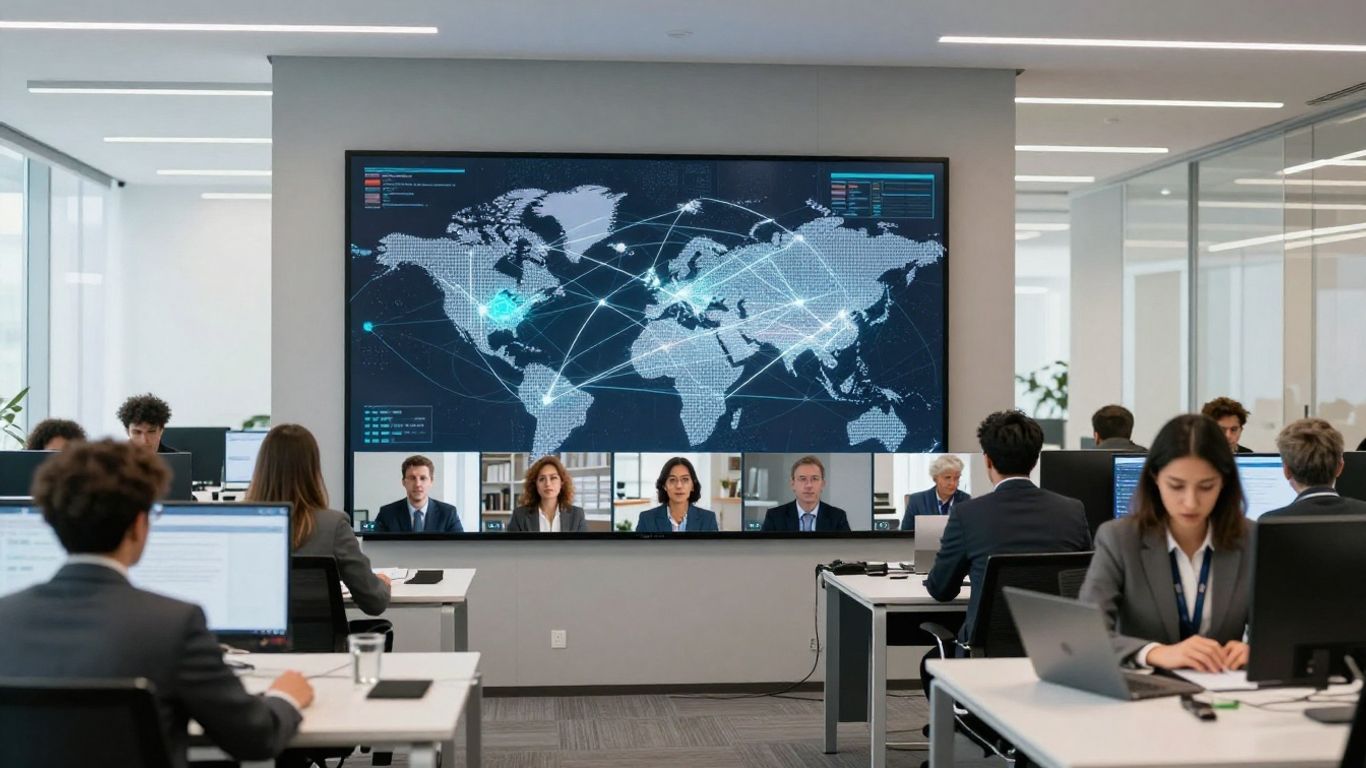 Virtual call technology business meeting