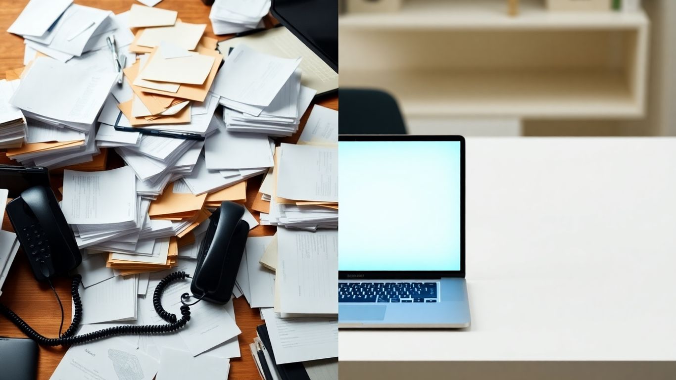 Office desk comparison: traditional vs. virtual receptionist
