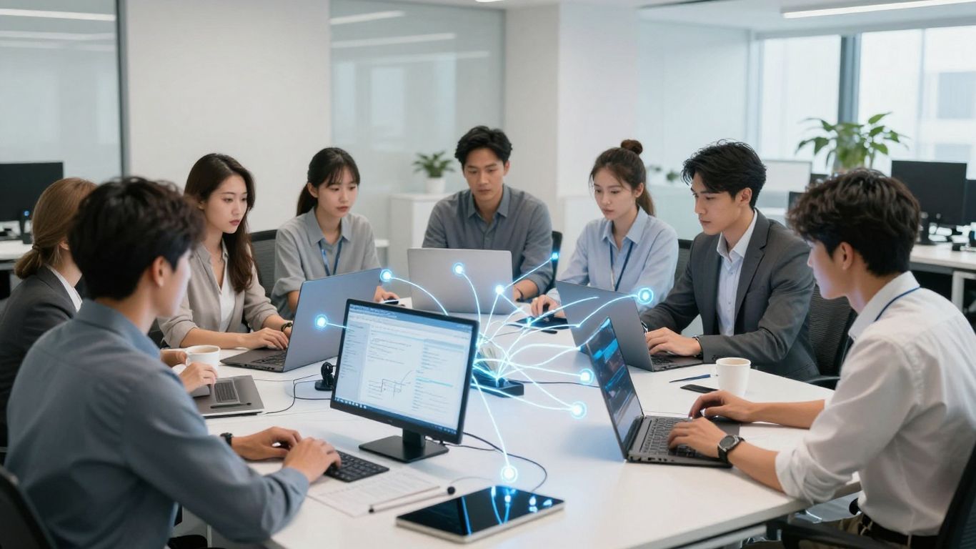 AI agents automating small business workflows visually.
