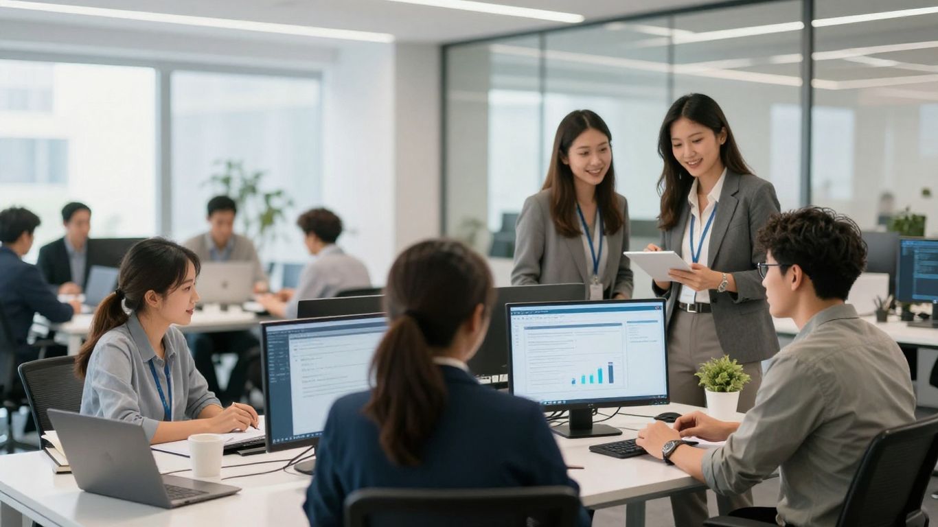 Blend Labs office with professionals collaborating