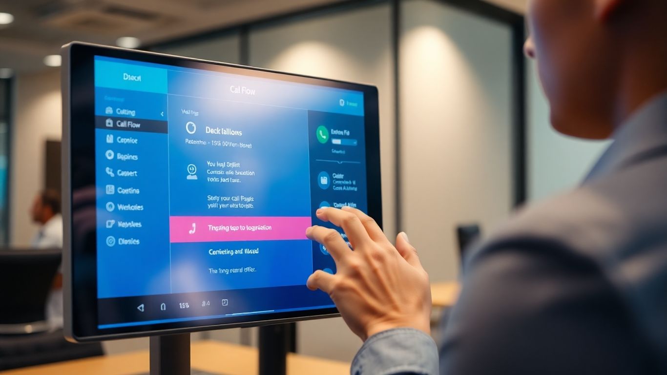 Zoom Phone auto attendant interface on a screen.