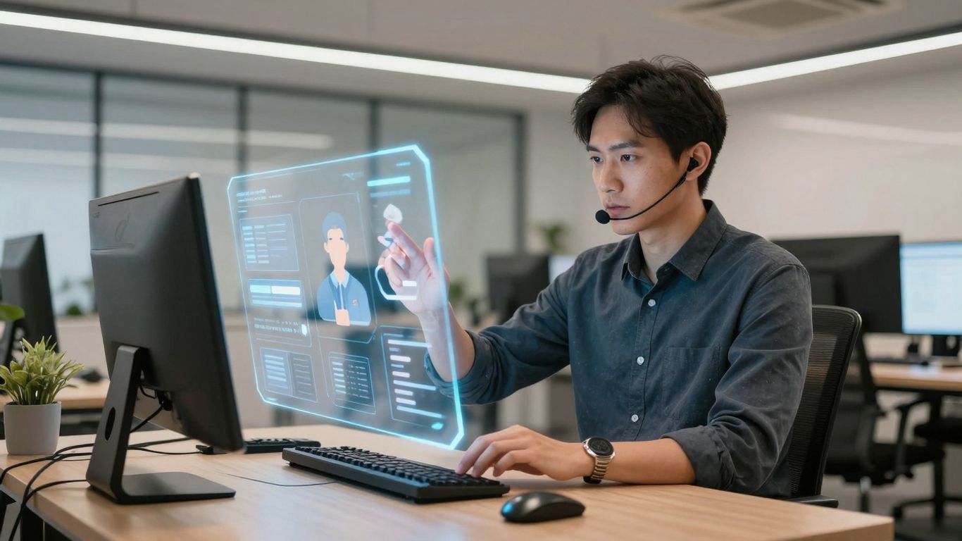 AI customer support automation interface with Zendesk logo.
