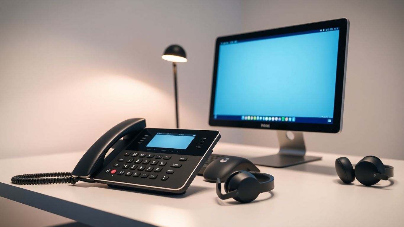 8x8 auto attendant phone system interface on a computer.