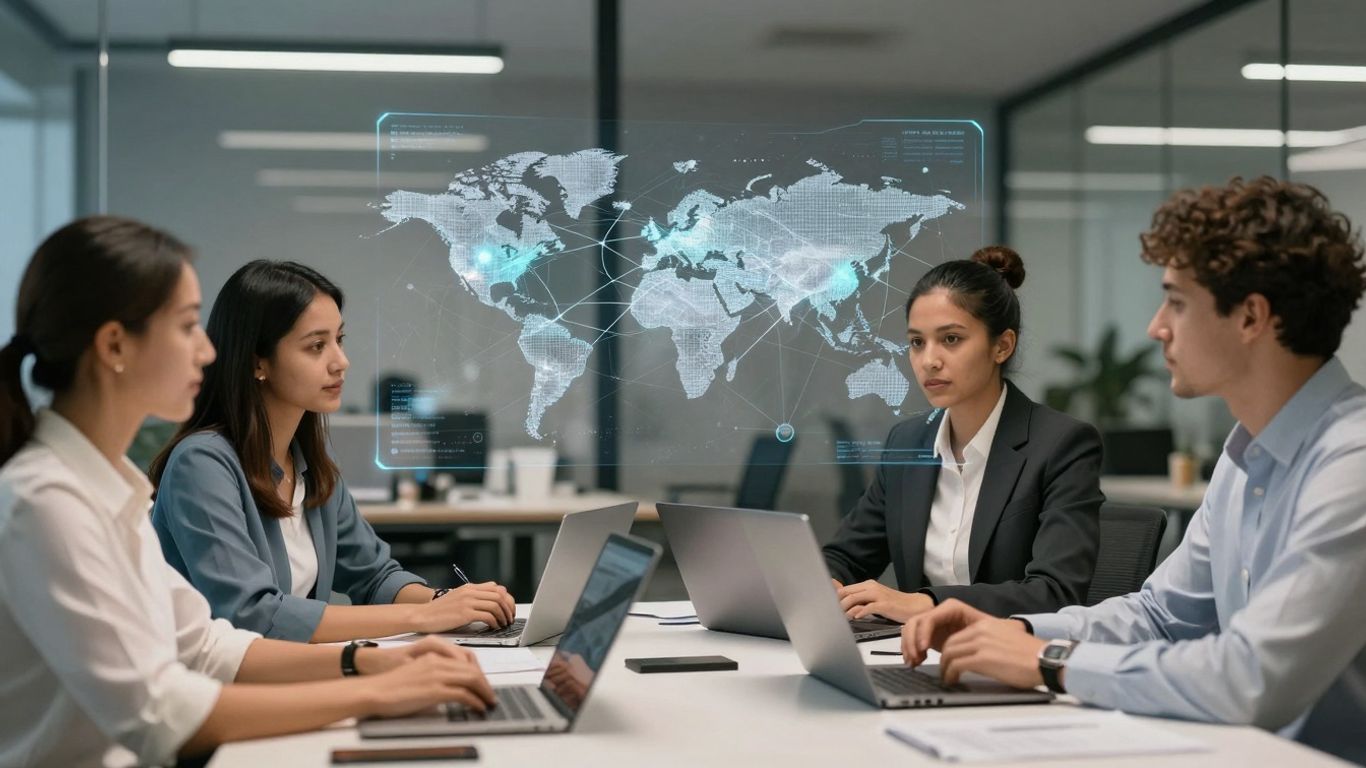 AI receptionist connecting global business communication