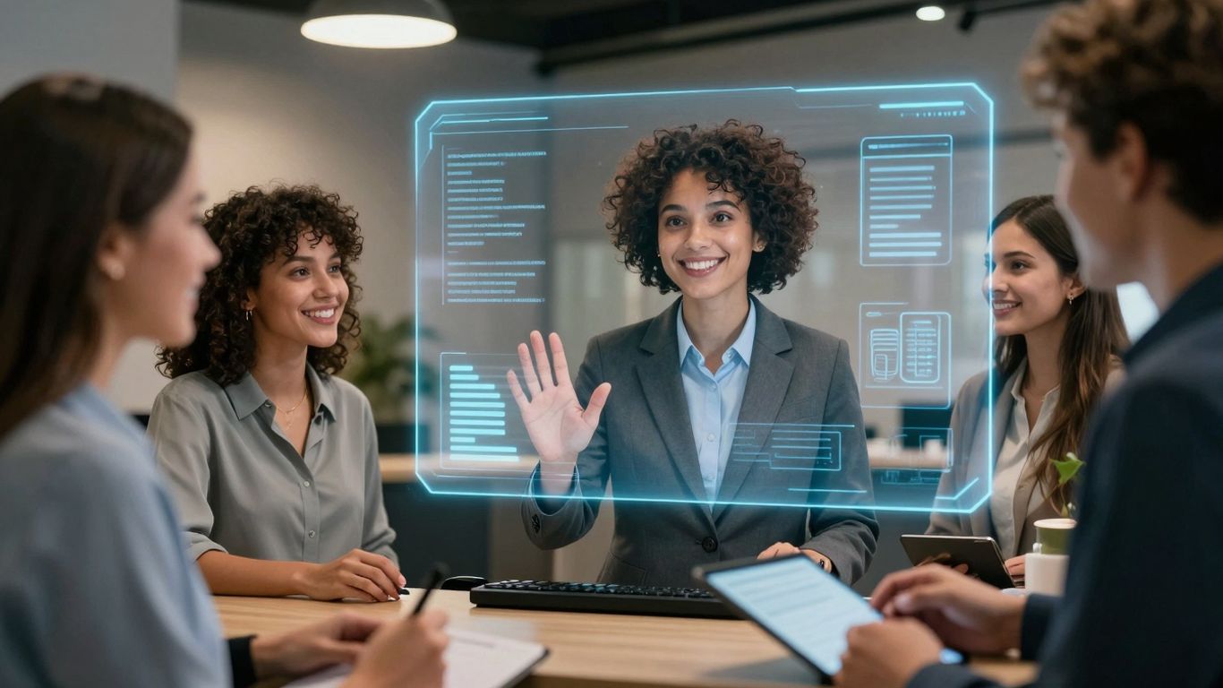 AI receptionist providing 24/7 support with human-like voice.