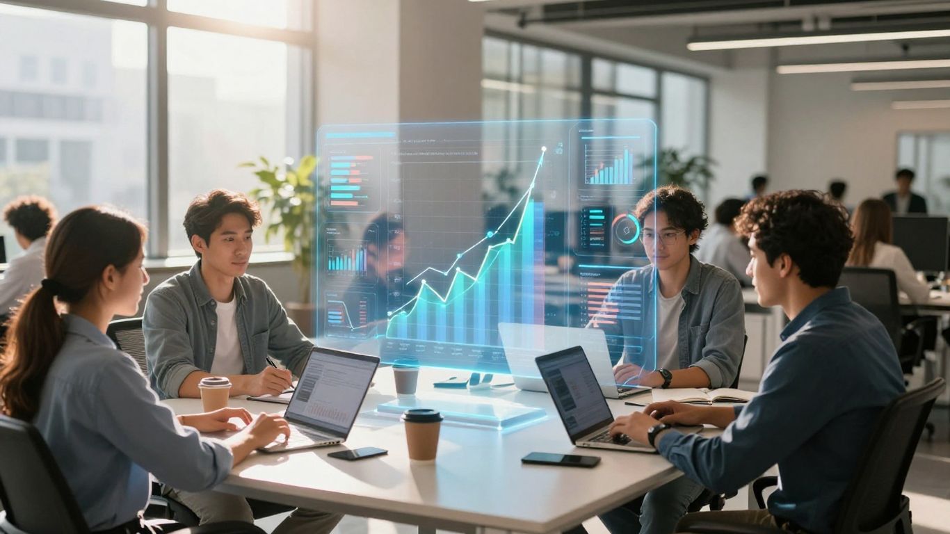 Business growth with AI tools.