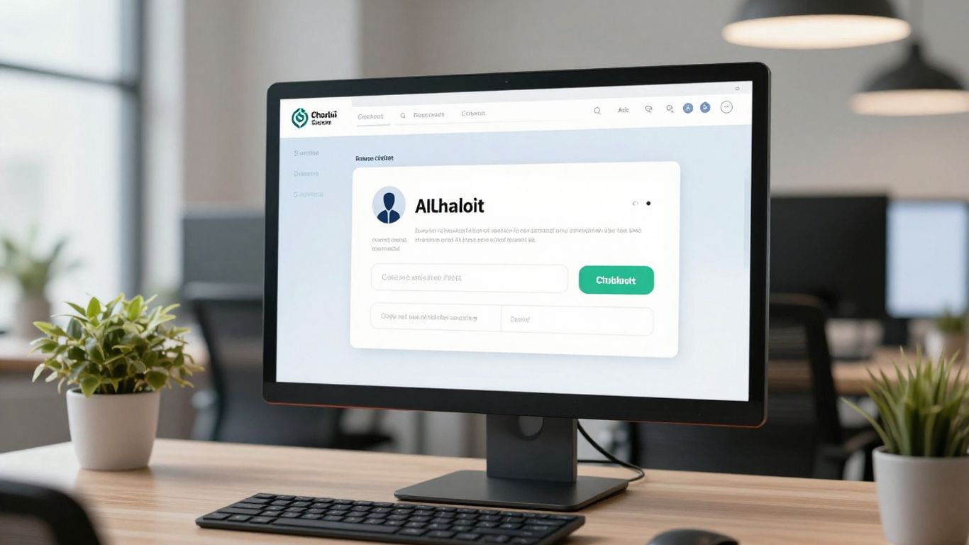 AI chatbot interface on a business monitor