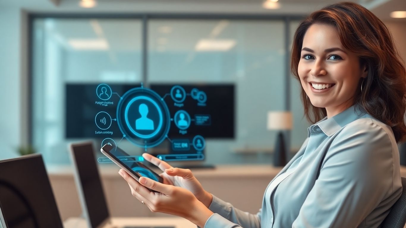 AI appointment setter interacting with a professional.