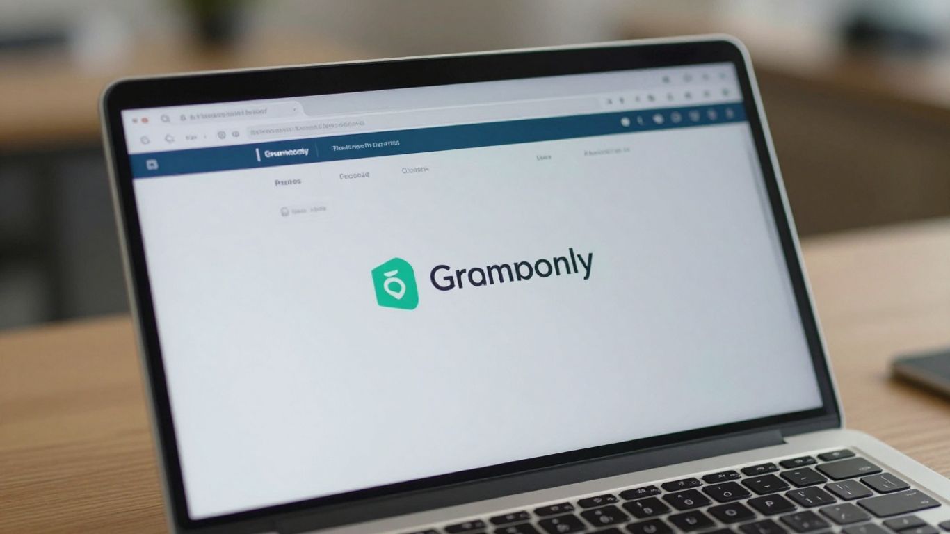Grammarly interface on a laptop screen