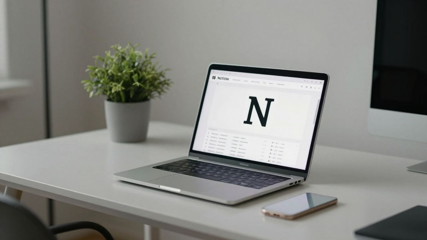 Notion AI interface on a laptop screen.