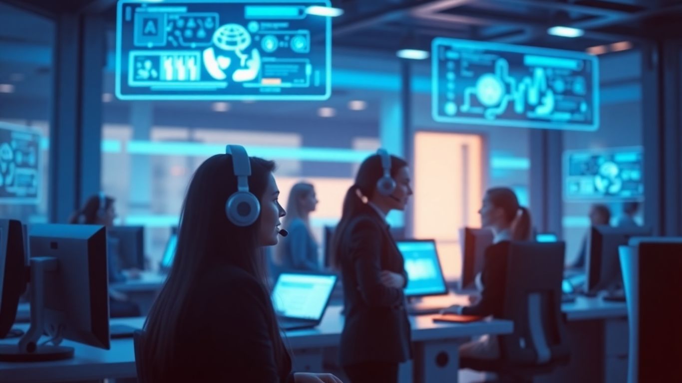 Futuristic call center with AI