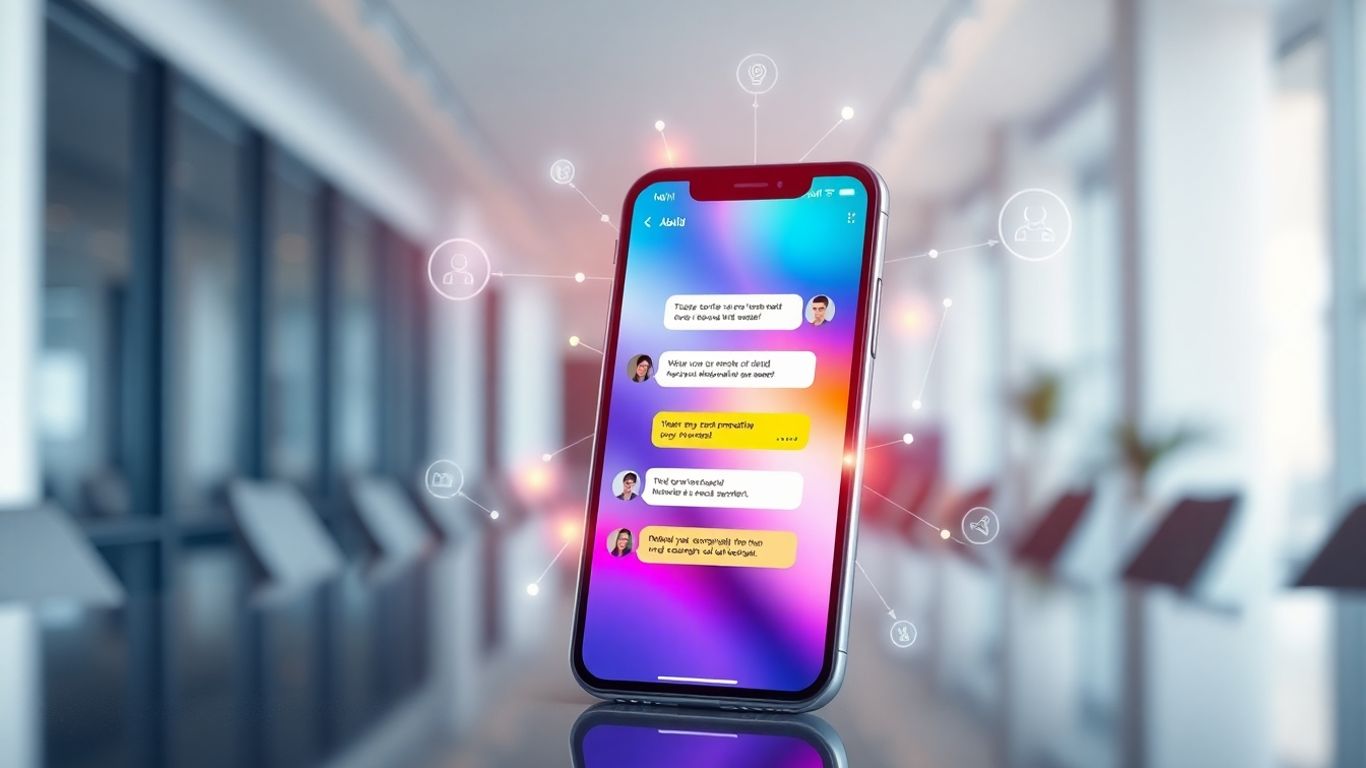 AI chatbot interacting on a smartphone screen.