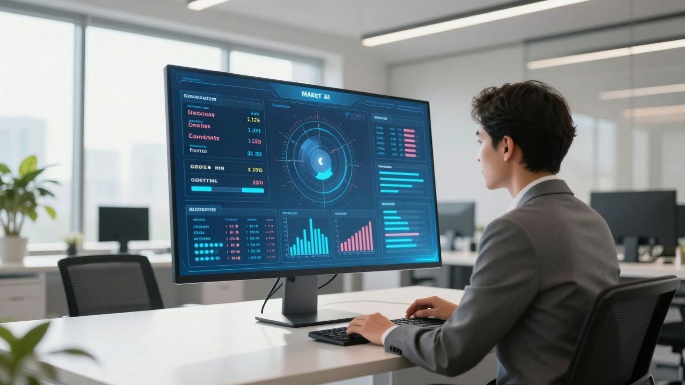 Realtor using AI for real estate market analysis.