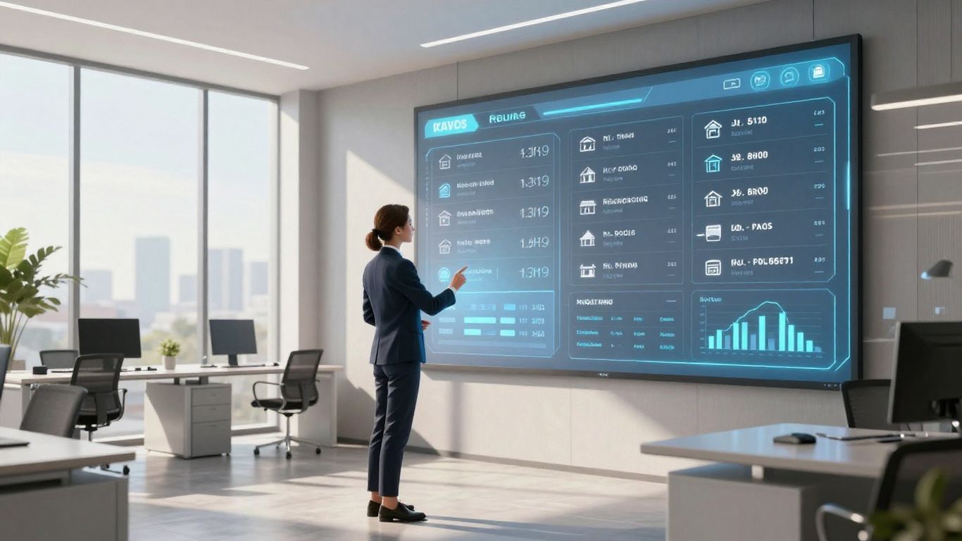 Realtor using AI tools for property search and marketing.