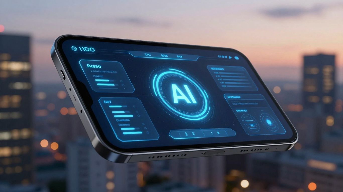 AI app interface on a smartphone