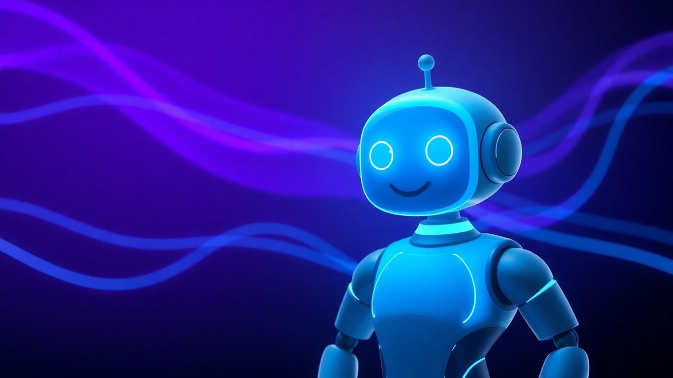 Lindy robot avatar with futuristic interface