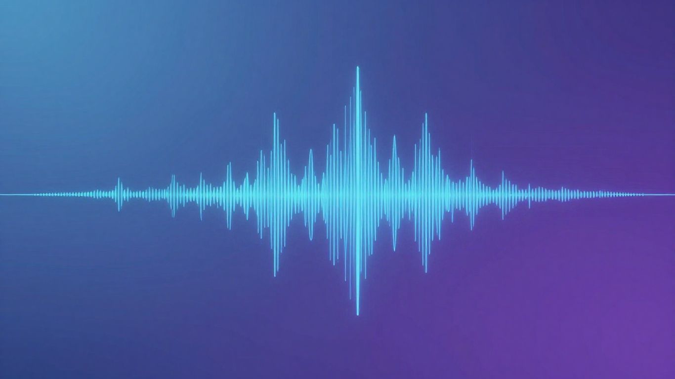 AI voice agent interface with waveform