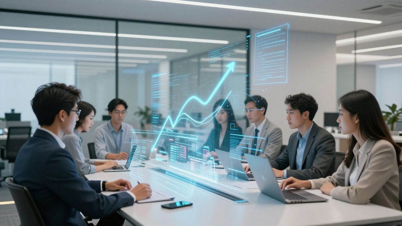 Insurance agency professionals using AI for growth and branding.