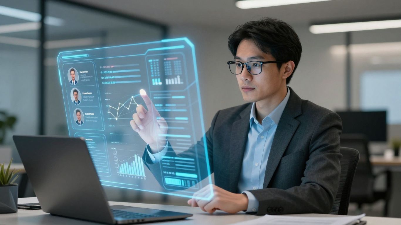 Financial advisor using AI for personalized client experiences.