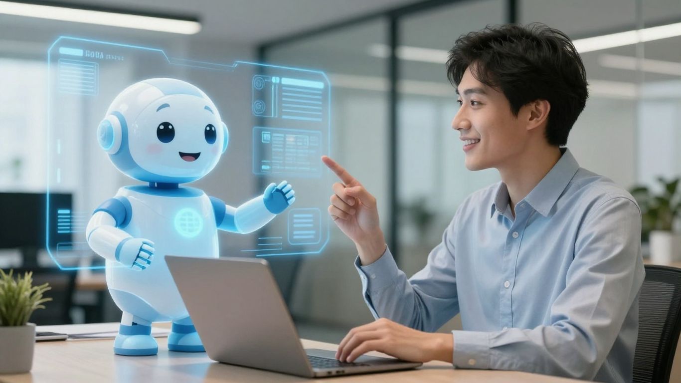 Realtor practicing with AI role-play bot.
