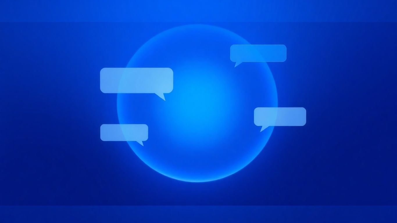 Claude AI chatbot interface with blue and white accents.