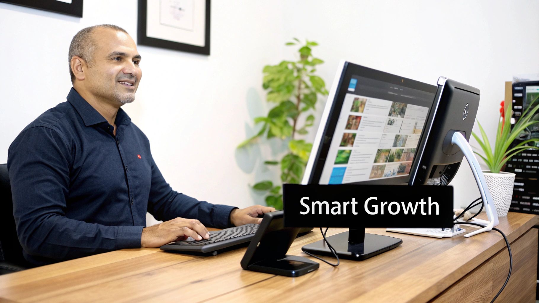 Image of professionals collaborating in a modern office setting