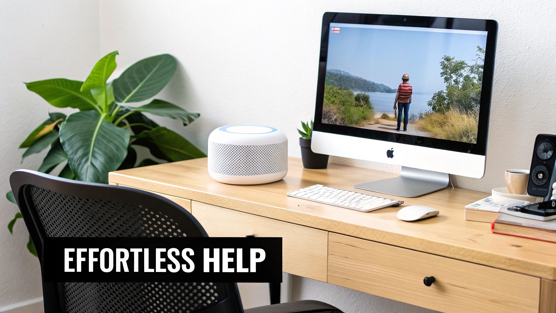 Image of a modern virtual receptionist workspace