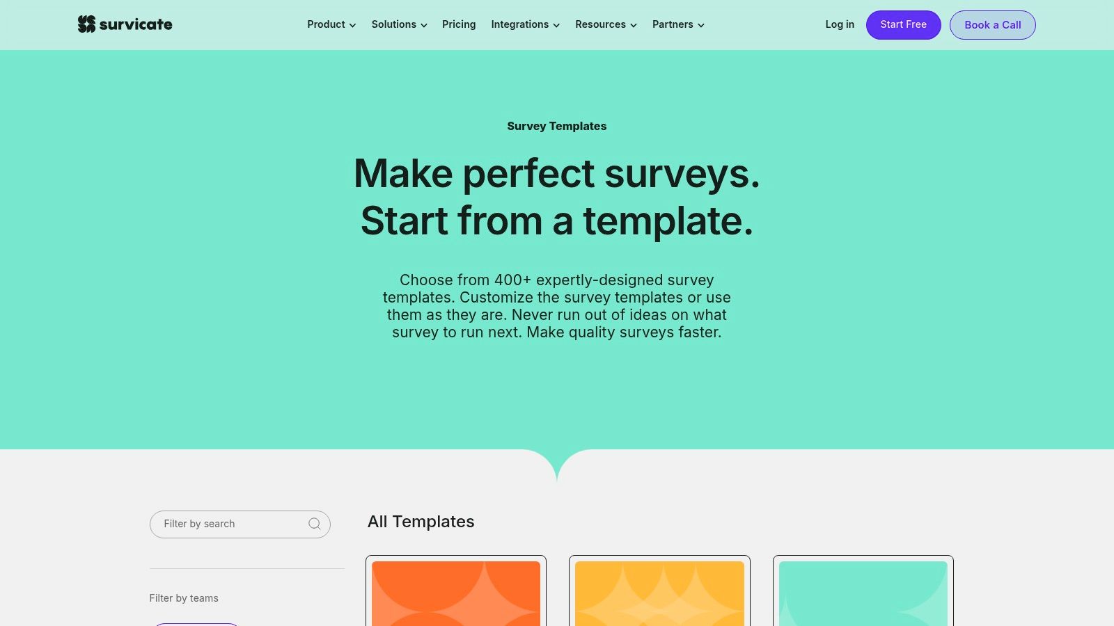Survicate – Ready-to-use VoC survey templates