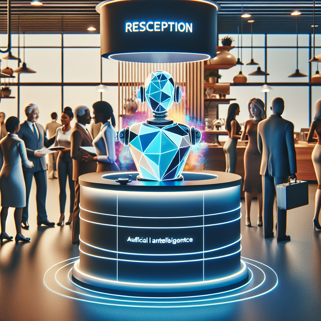 An illustration of a small business utilizing AI receptionist technology