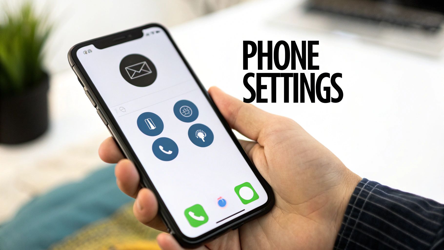 A person adjusting their phone settings, showing a 'Do Not Disturb' screen.