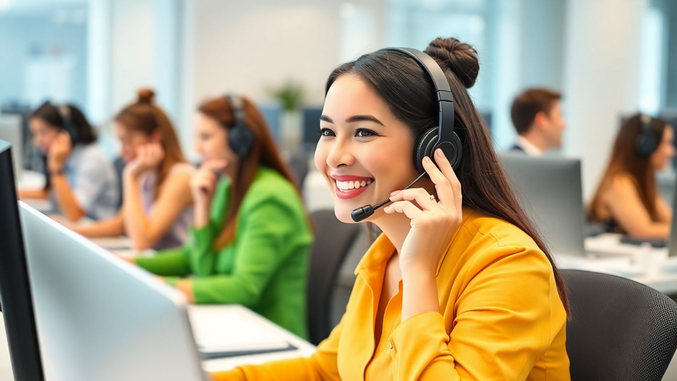 Call center agents answering multiple customer support calls