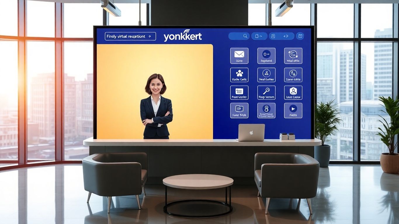 AI virtual receptionist in modern Yonkers office