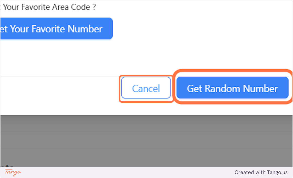 We also give you an option to just choose a random number if you don't need a specific area code number.