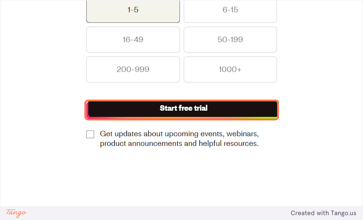 Click on Start free trial