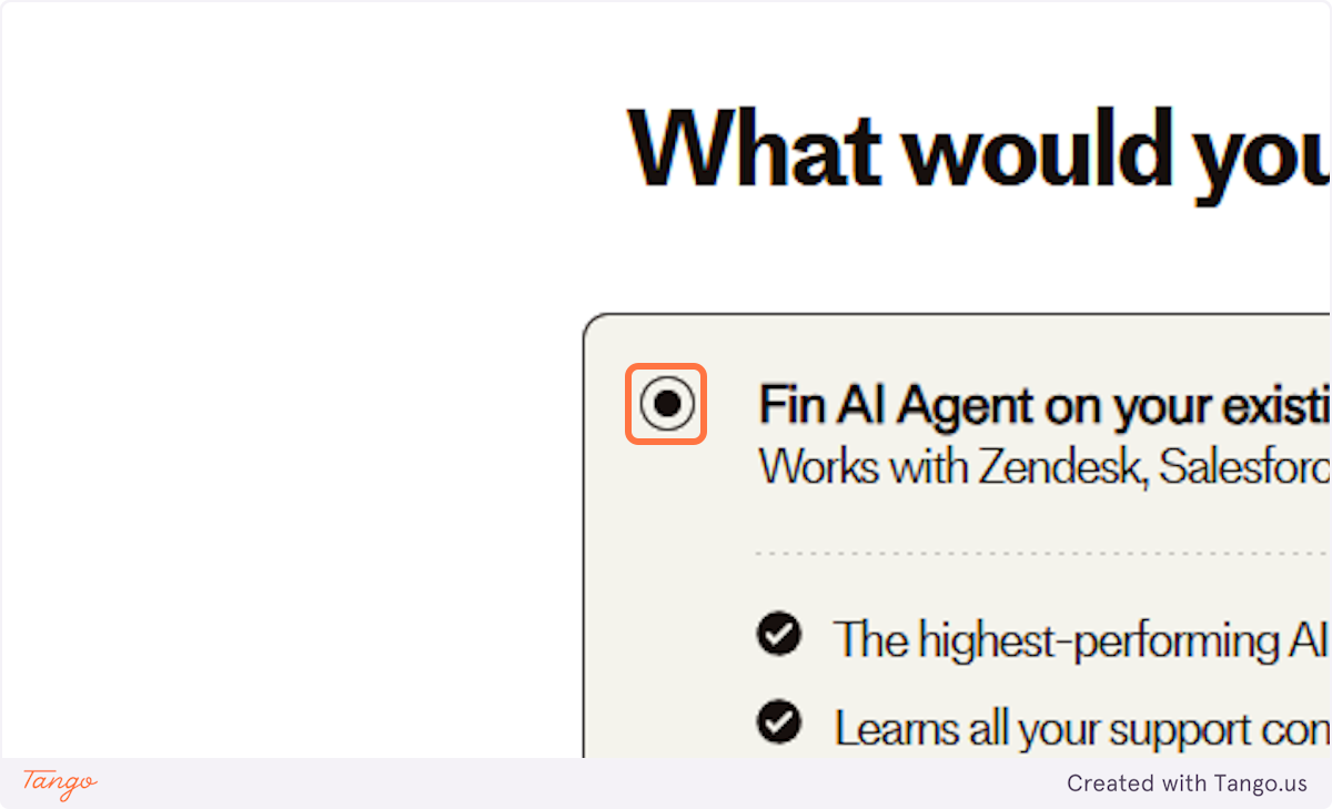 Intercom gives you 2 options at the beginning.