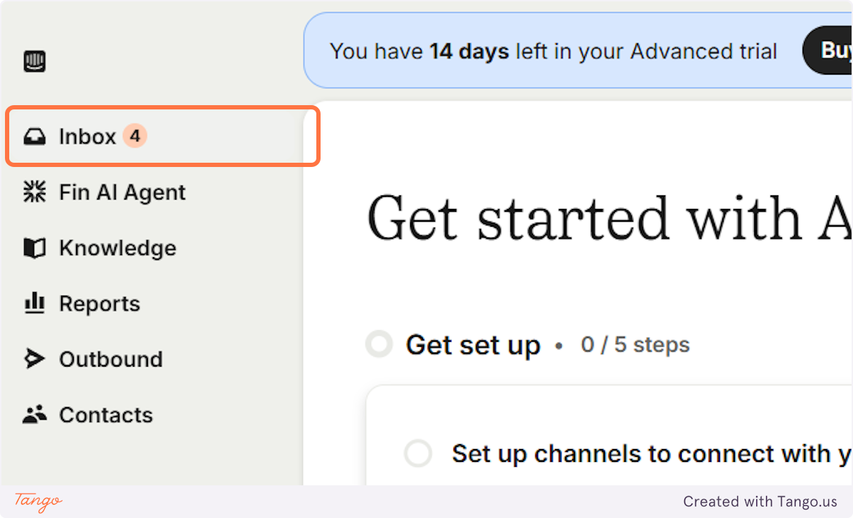 Now that we've signed up for the trial it's time to set up our Intercom account
