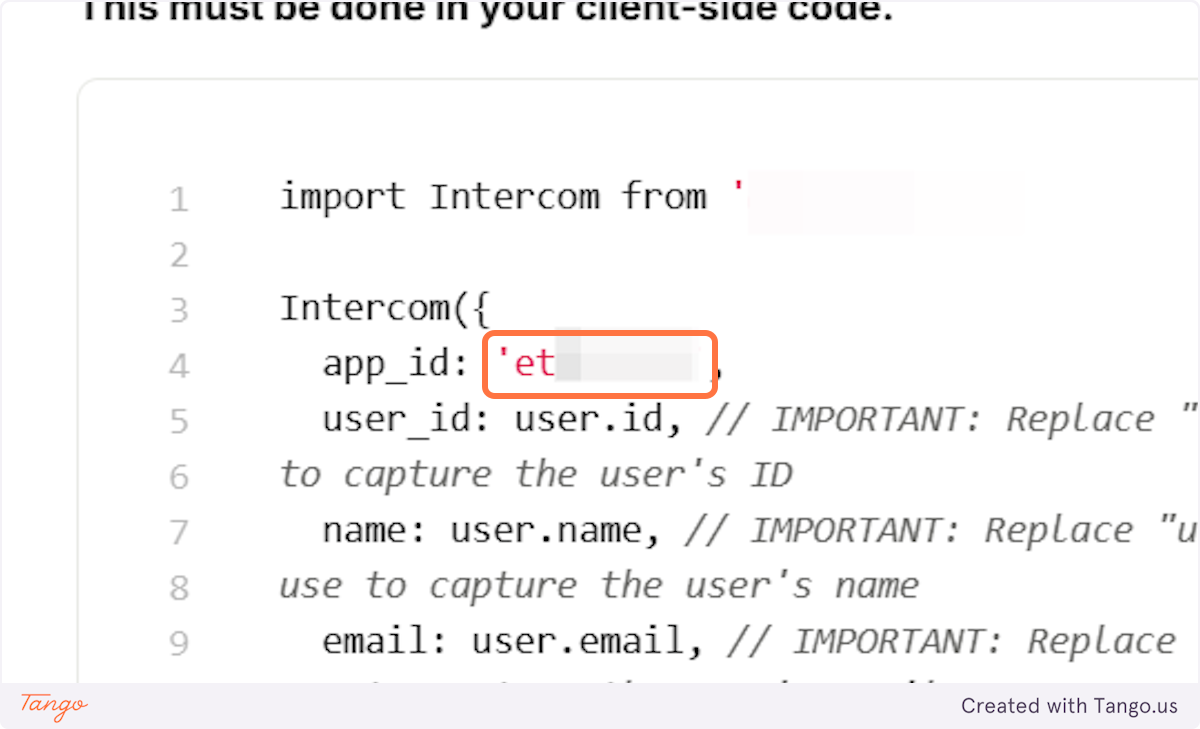 Once you scroll down a bit, you will be able to see your app ID.