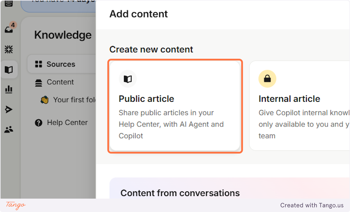 You will have multiple options to add data in.